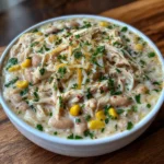 The Easiest Crockpot White Chicken Chili with Cream Cheese