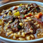 Thick Crockpot Beef And Barley Soup