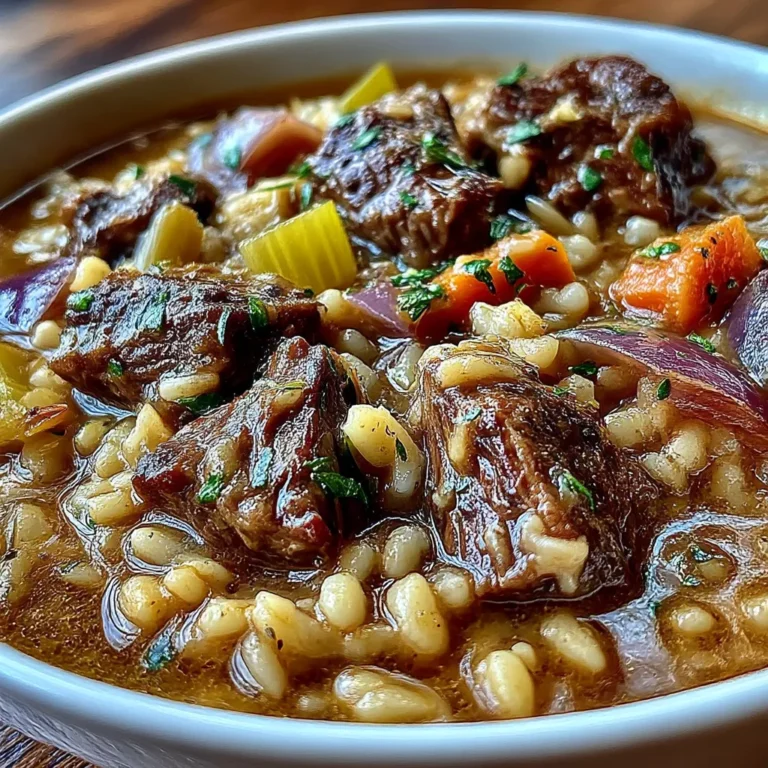 Thick Crockpot Beef And Barley Soup