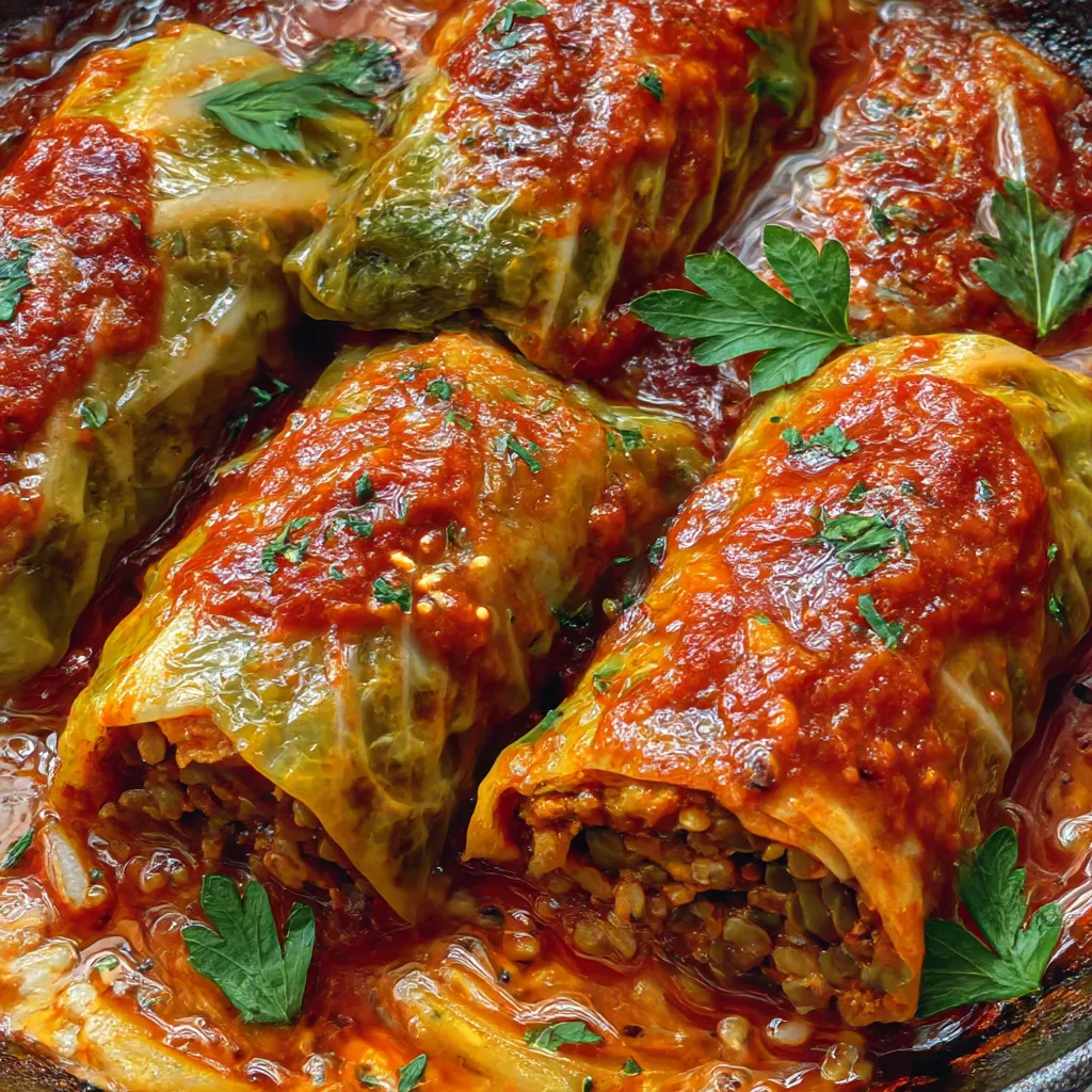 Vegetarian Stuffed Cabbage Rolls