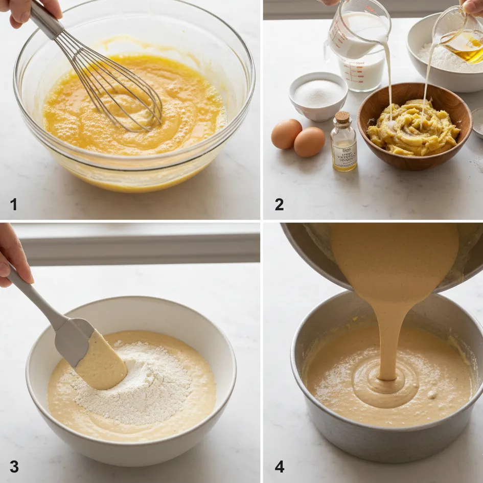 Banana Milk Soft Morning Cake