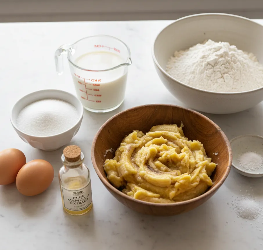 Banana Milk Soft Morning Cake