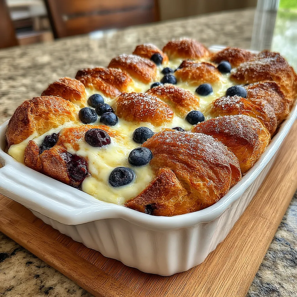 Blueberry Cream Cheese Croissant Casserole Hot New Best 5. 7 Blueberry Cream Cheese Croissant Casserole