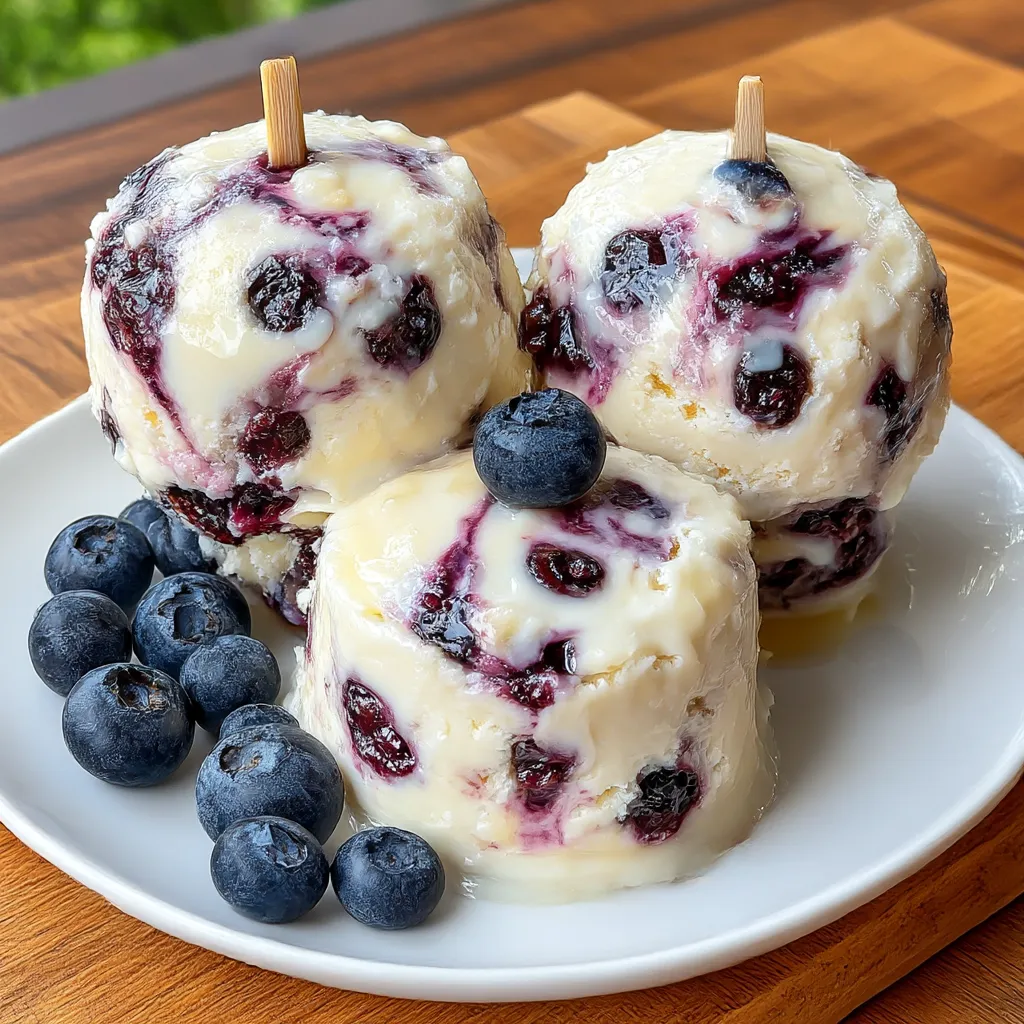 14+ Easy No Bake Desserts for Summer 10 Blueberry Swirl Yogurt Bites
