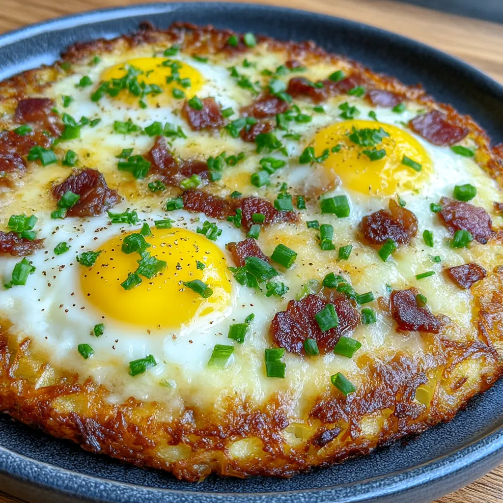 Breakfast Pizza with Hash Brown Crust
