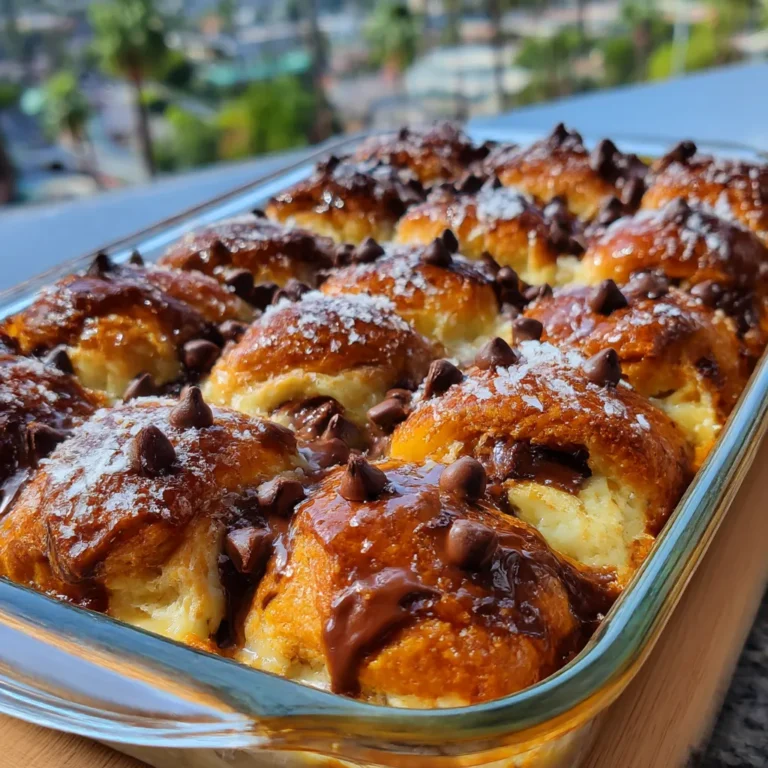 Chocolate Croissant Breakfast Bake