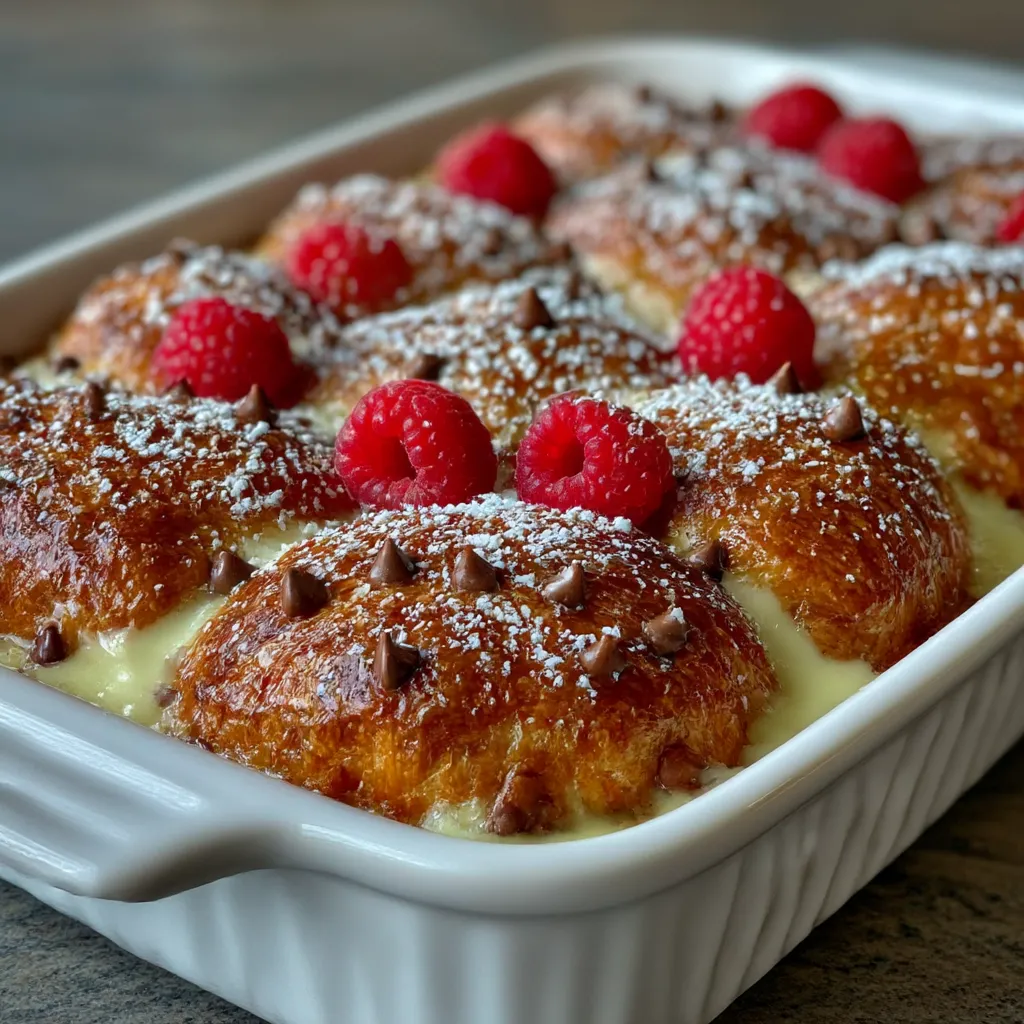 Chocolate Croissant Breakfast Bake