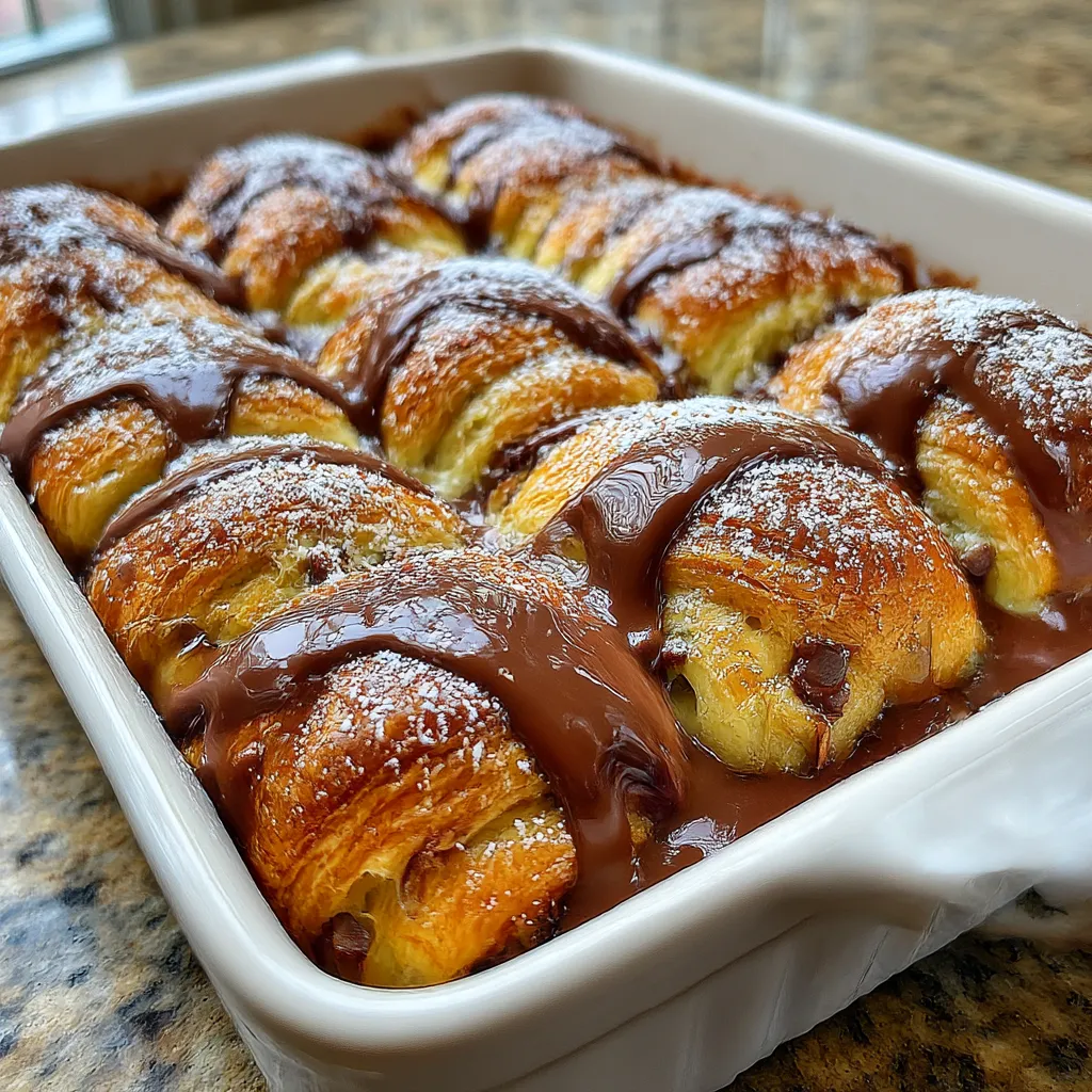 Chocolate Croissant Breakfast Bake