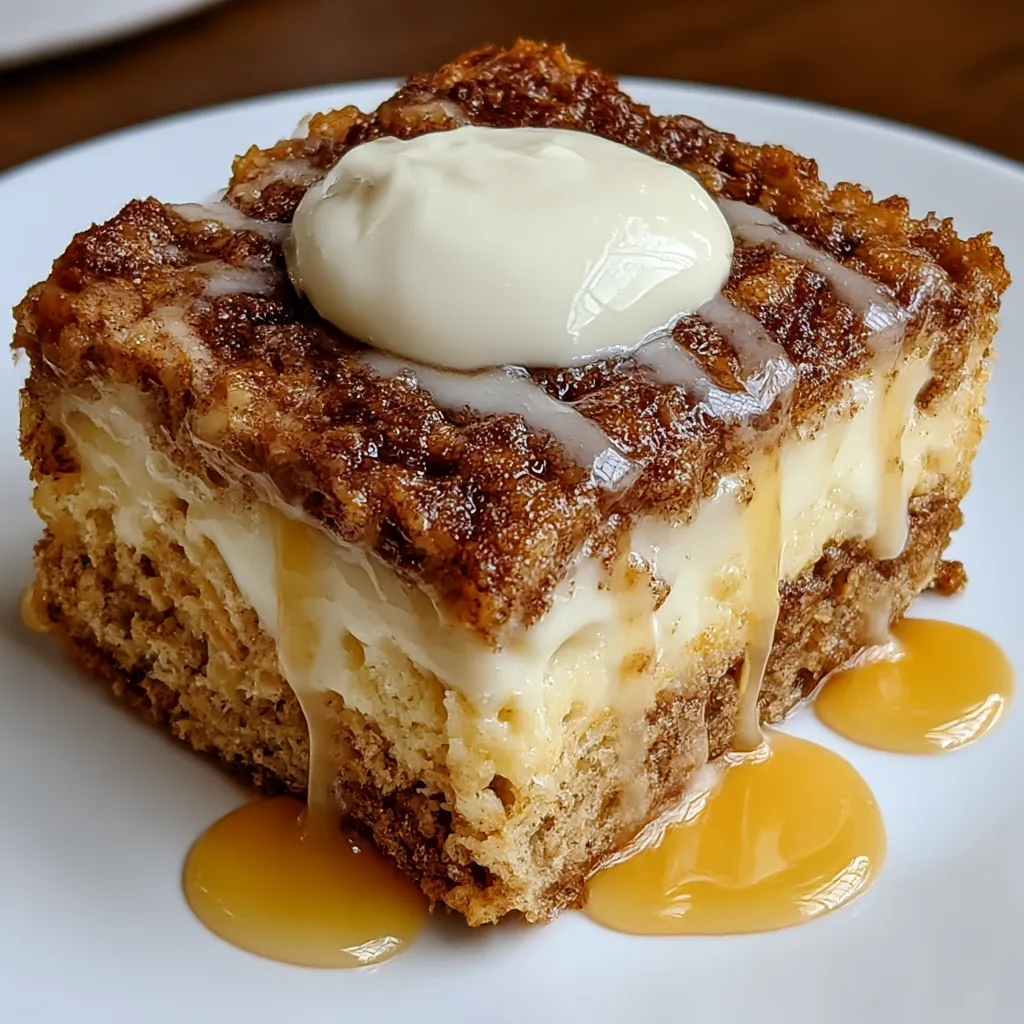 Cinnamon Roll Baked Oatmeal Squares