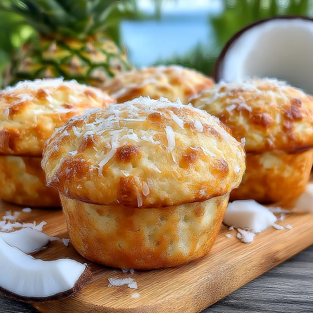 Coconut and Pineapple Cottage Cheese Muffins