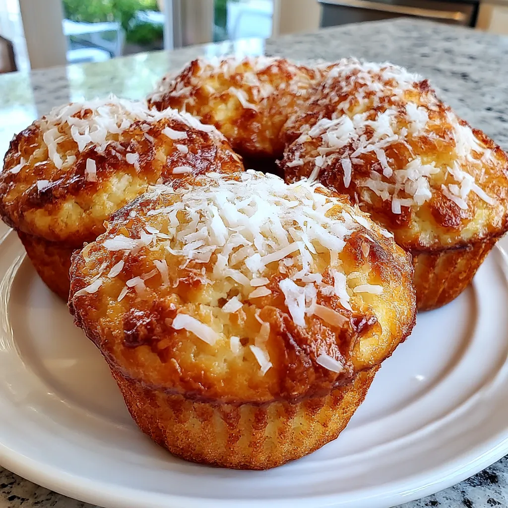 Coconut and Pineapple Cottage Cheese Muffins
