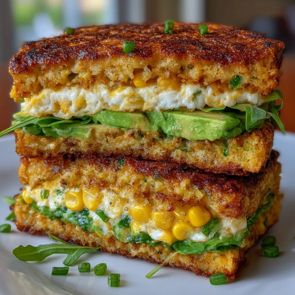 Corn Fritter Breakfast Sandwiches