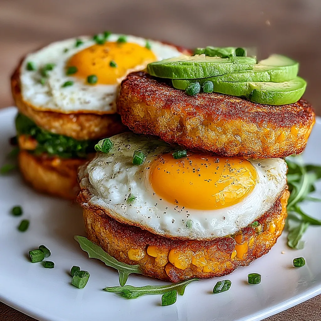 Corn Fritter Breakfast Sandwiches