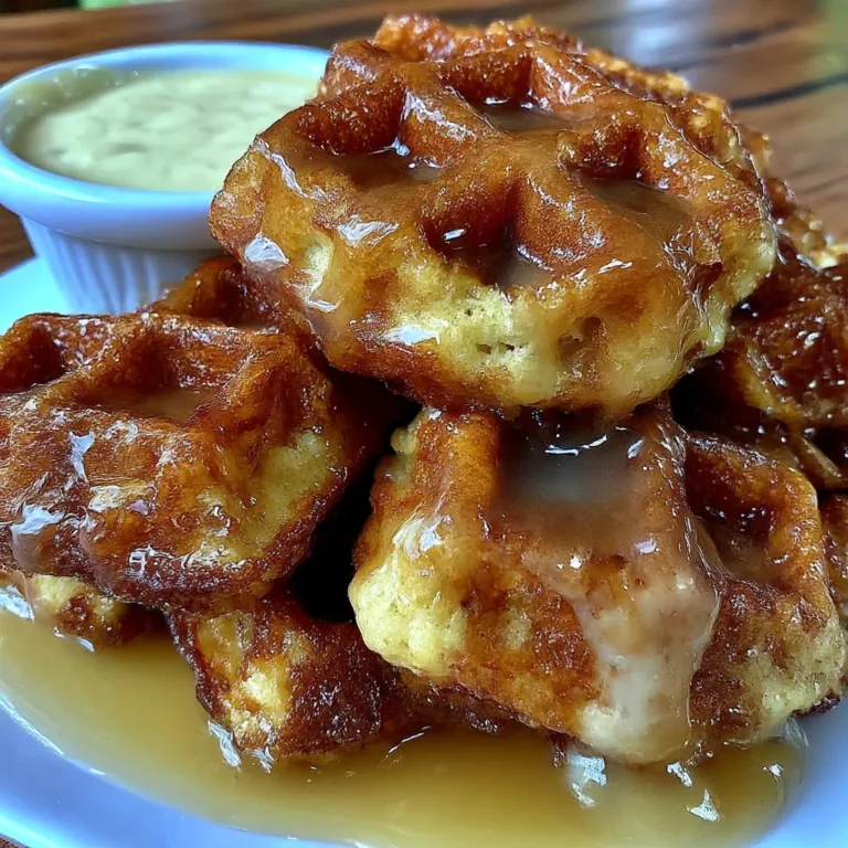 Cornbread Waffle Bites with Honey Butter Syrup