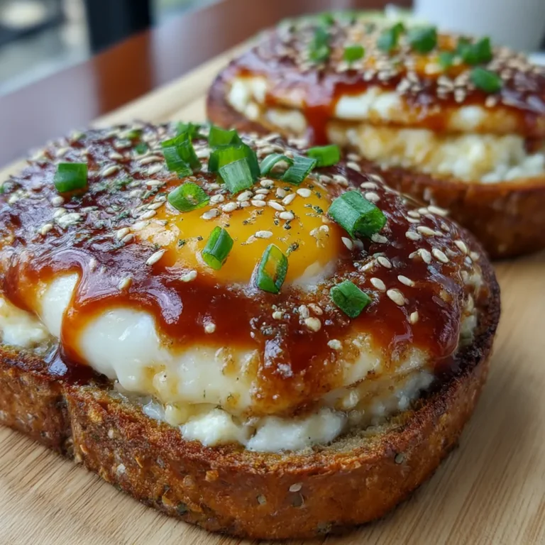 Cottage Cheese Egg and Sriracha Protein Toast