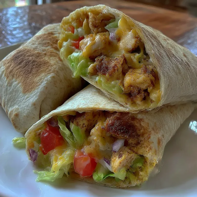 Cozy Cheesy Garlic Chicken Wraps