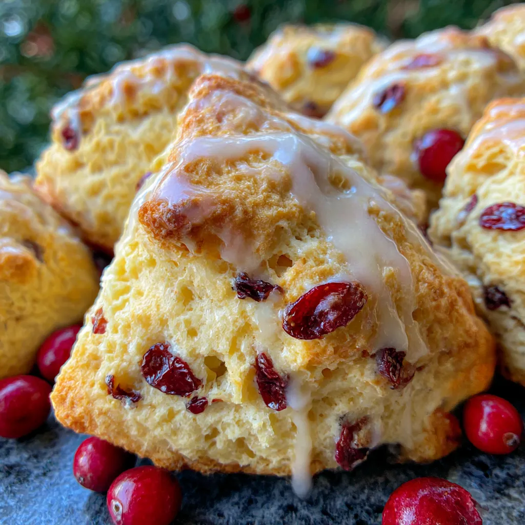 Cranberry Orange Sour Cream Scones