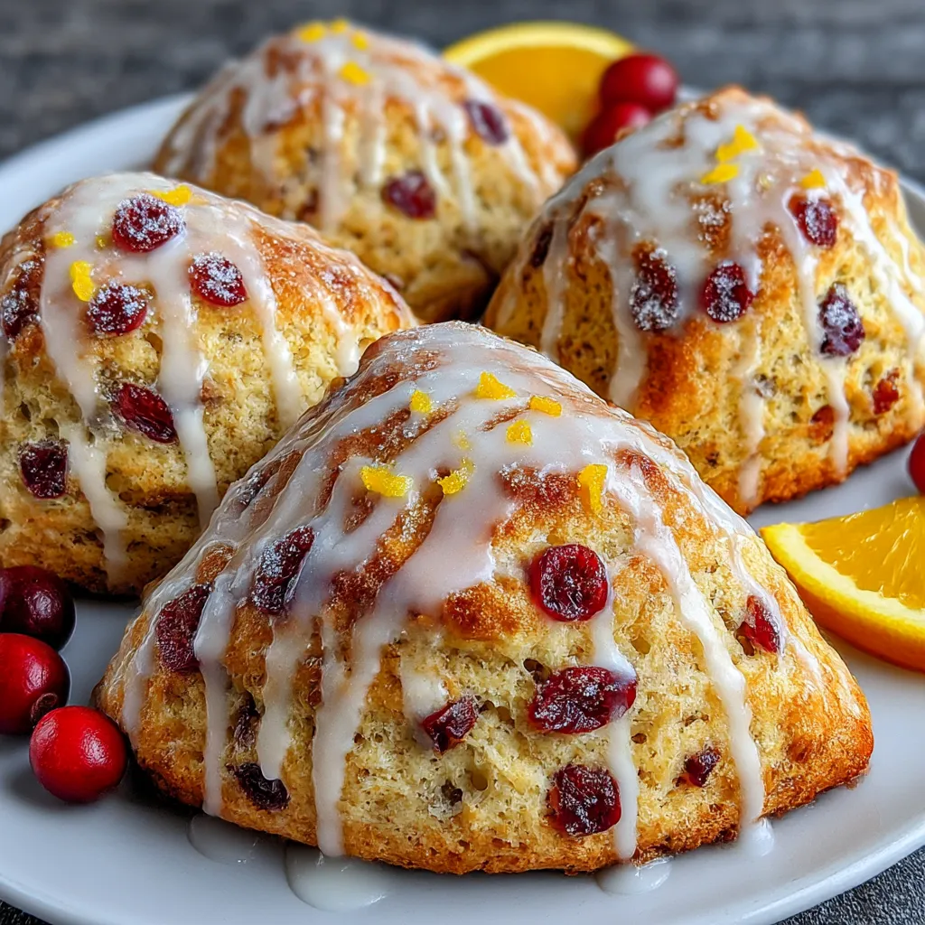 Cranberry Orange Sour Cream Scones