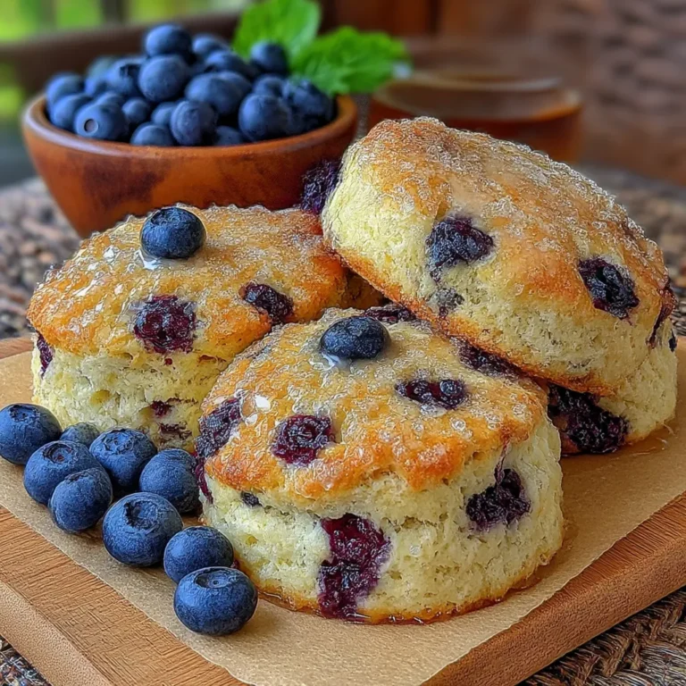 Easy Blueberry Biscuits with Buttermilk