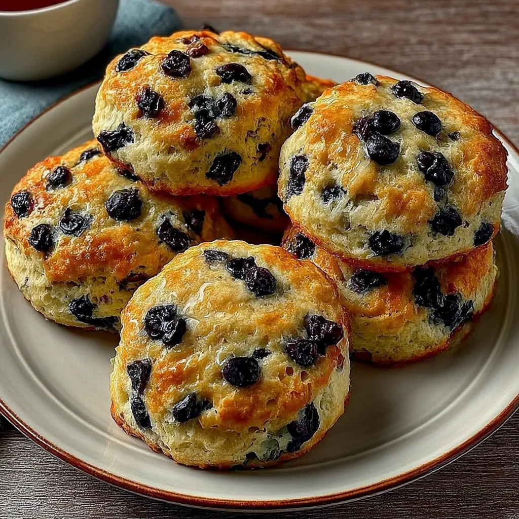 Easy Blueberry Biscuits with Buttermilk