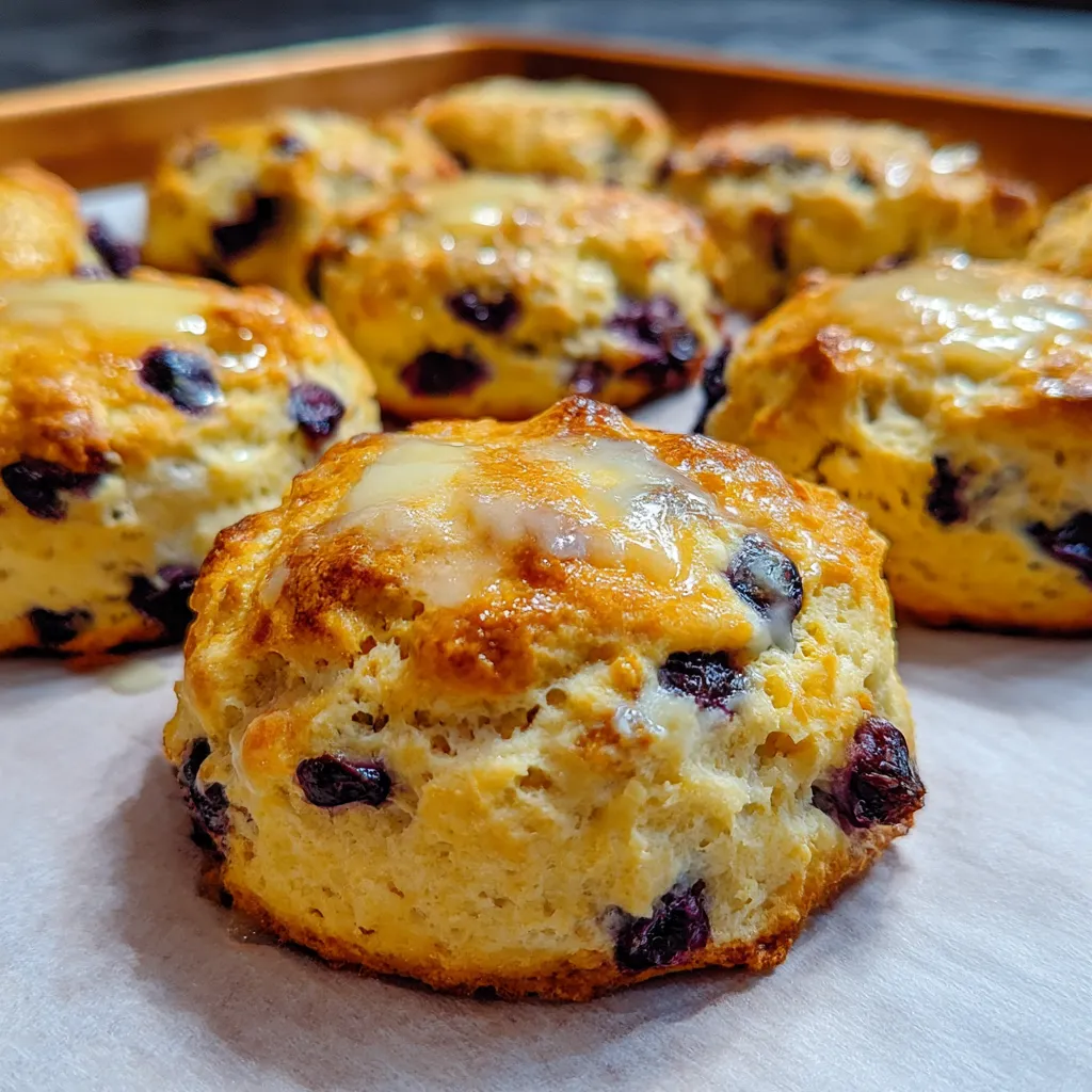 Easy Blueberry Biscuits with Buttermilk