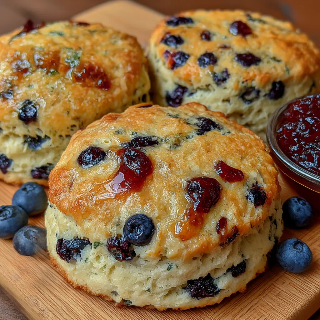 Easy Blueberry Biscuits with Buttermilk