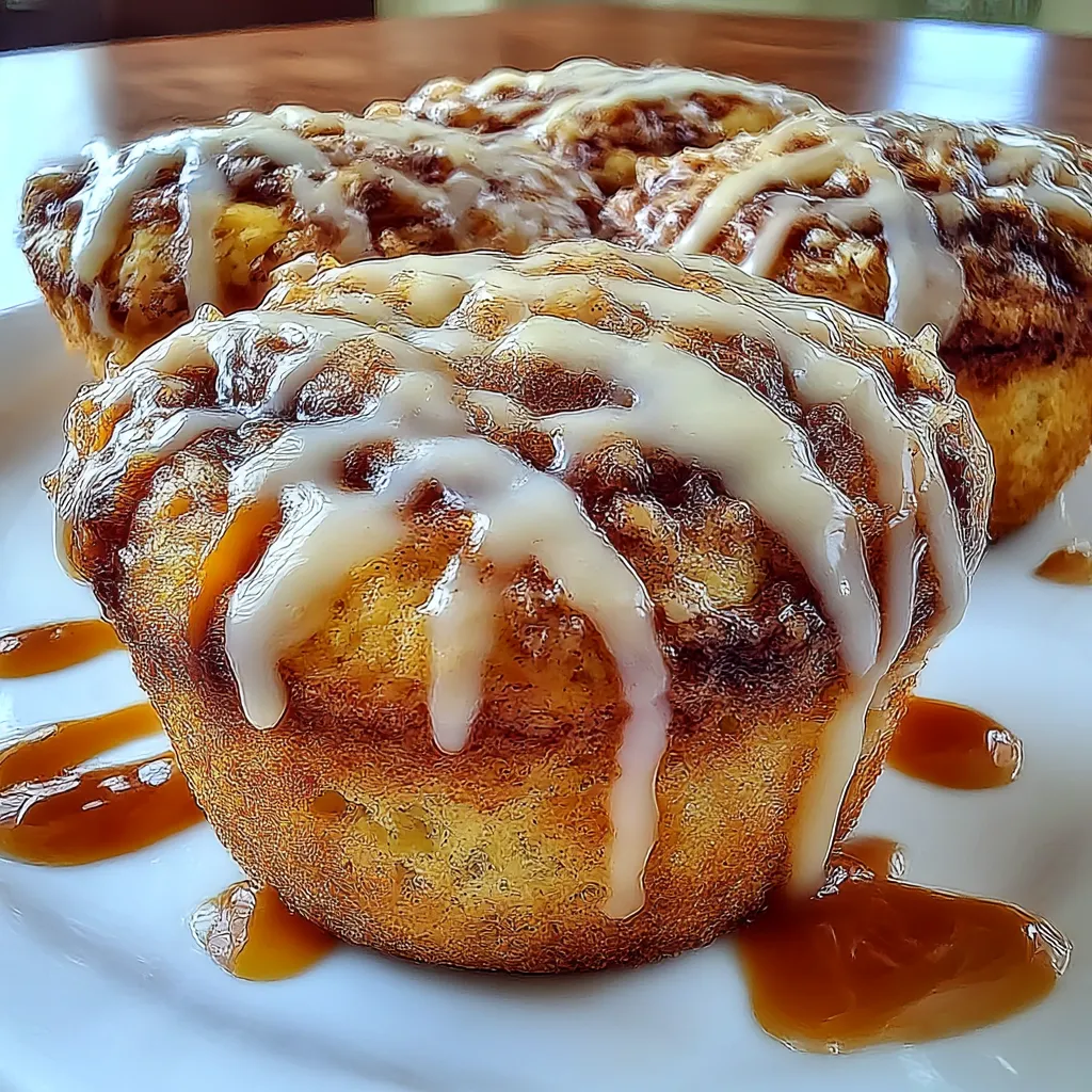Easy Cinnamon Roll Protein Muffins
