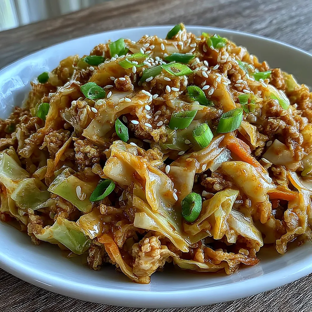 Egg Roll Bowls with Chicken and Cabbage