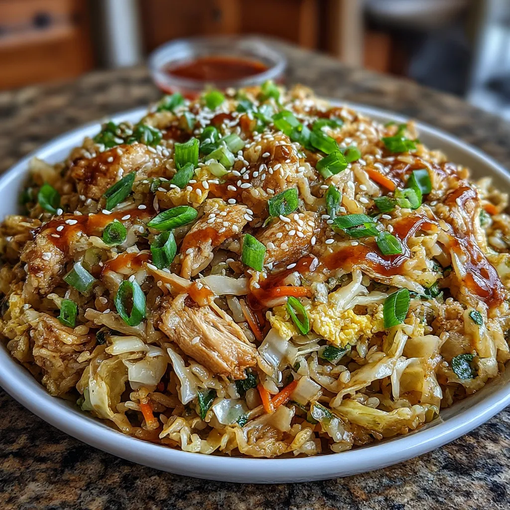 Egg Roll Bowls with Chicken and Cabbage