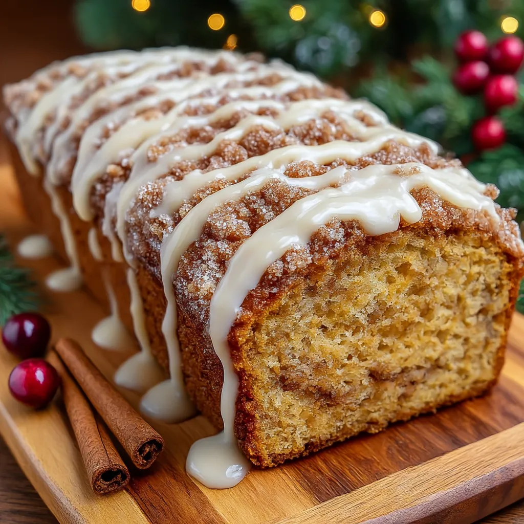 Eggnog Bread With Crumb Topping: Epic Cozy Delish 4-Serve. 7 Eggnog Bread With Crumb Topping