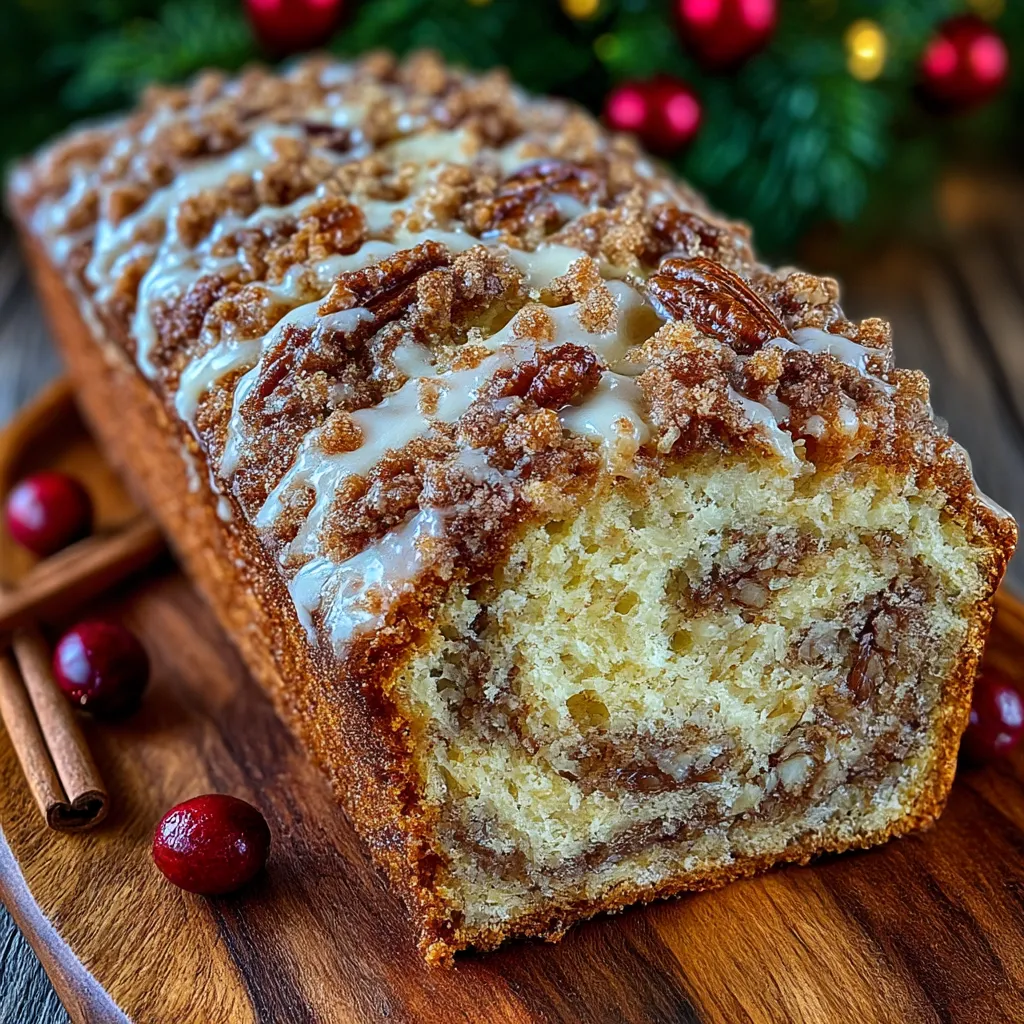 Eggnog Bread With Crumb Topping: Epic Cozy Delish 4-Serve. 8 Eggnog Bread With Crumb Topping