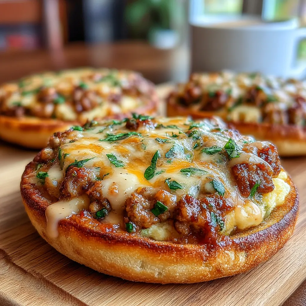 English Muffin Breakfast Pizza is 8-Minute Yum Bold Savory. 6 English Muffin Breakfast Pizza