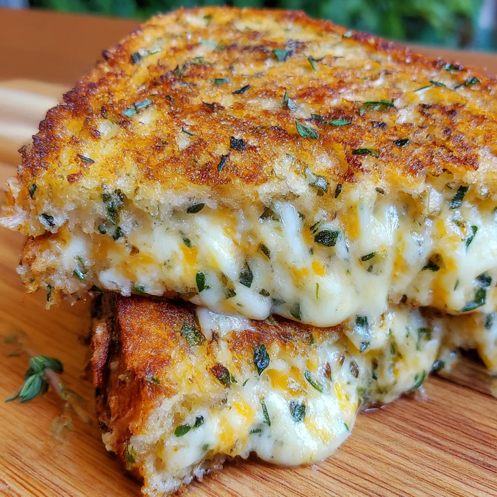 Garlic Bread Grilled Cheese
