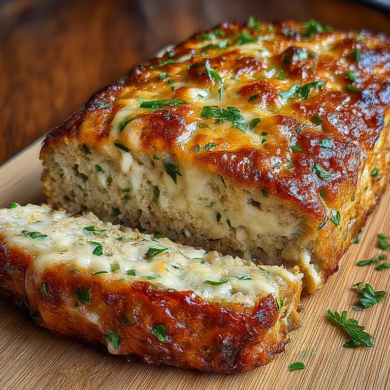 Garlic Parmesan Chicken Meatloaf