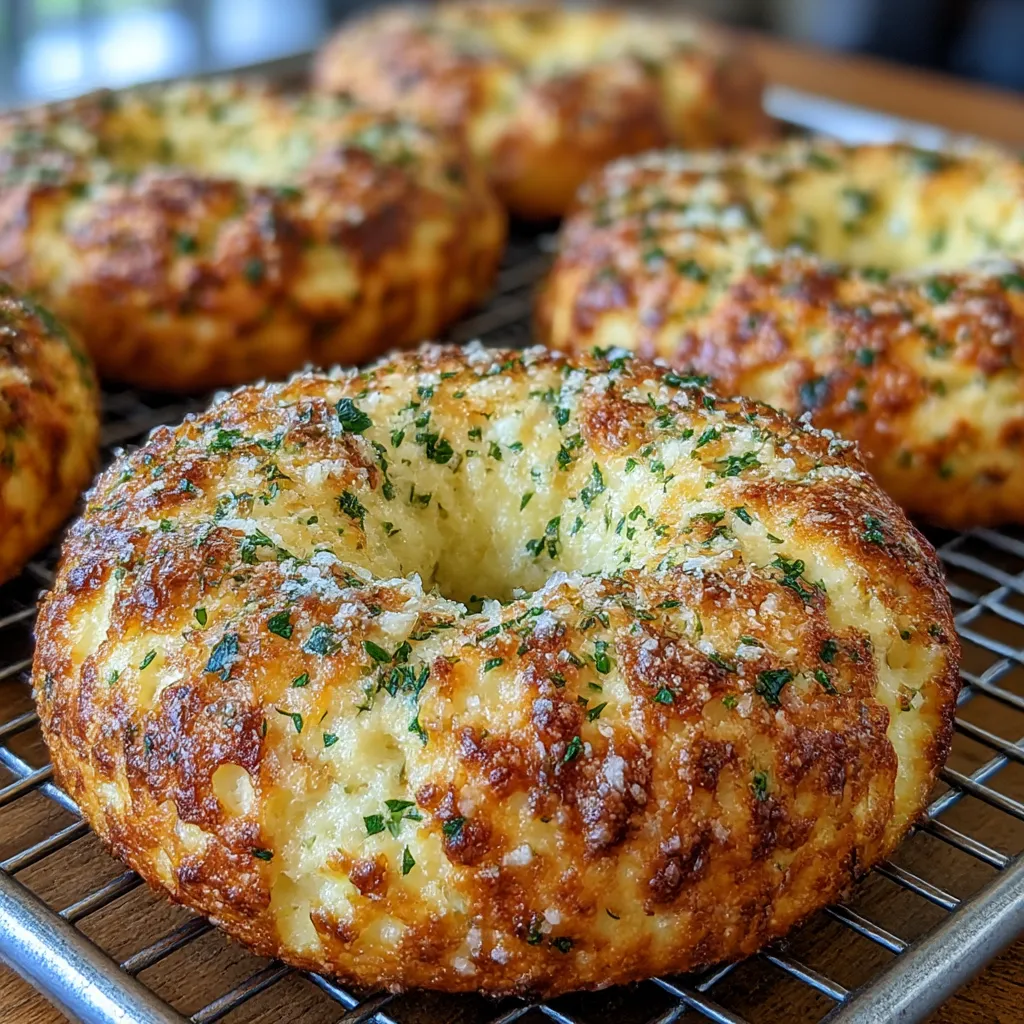 Garlic-Parmesan Cottage Cheese Bagels