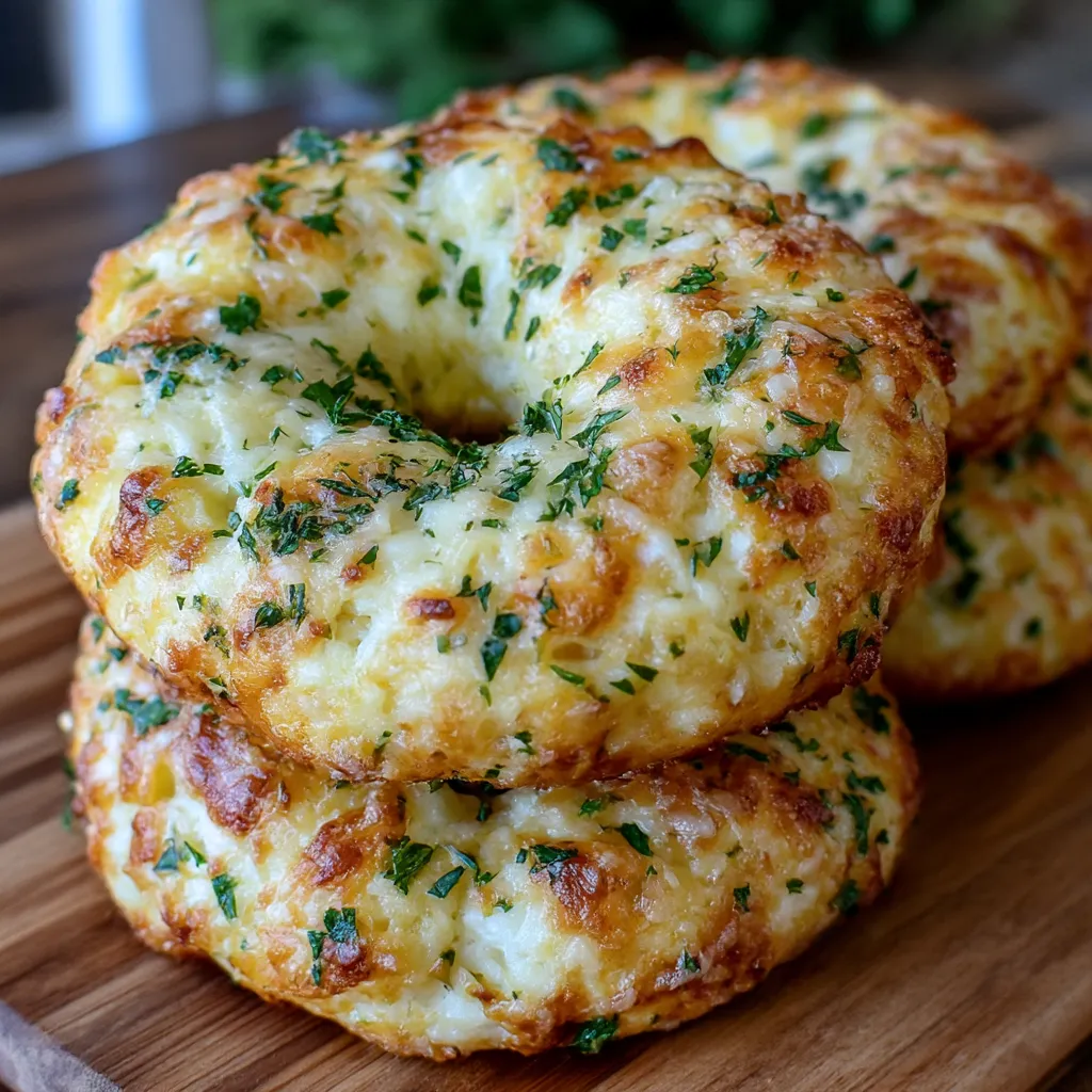 Garlic-Parmesan Cottage Cheese Bagels