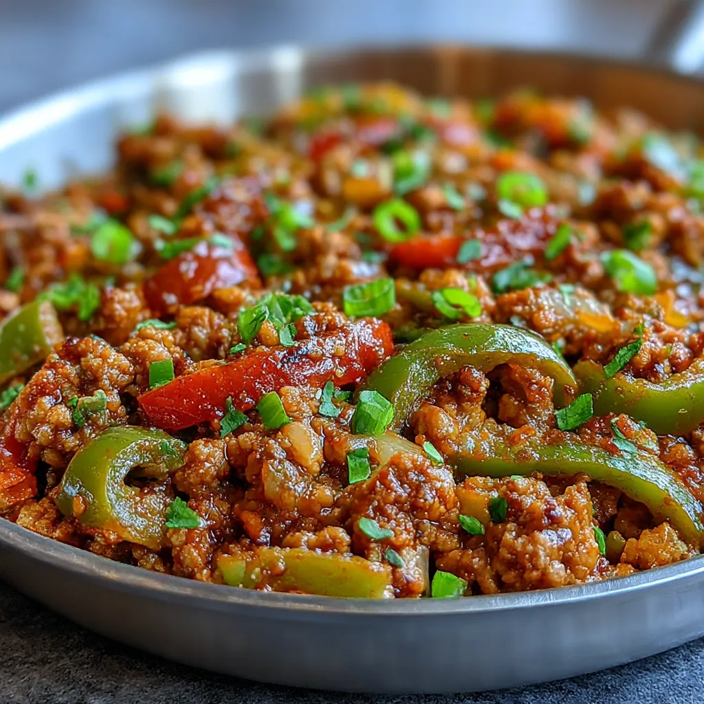 Ground Turkey and Peppers