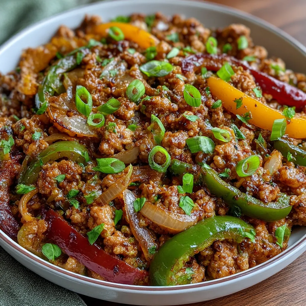 Ground Turkey and Peppers