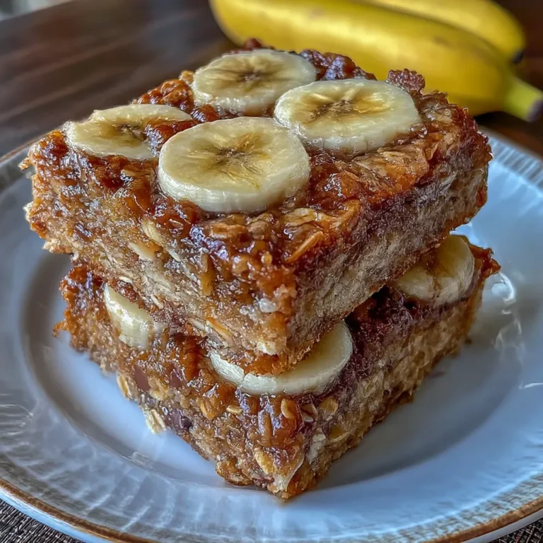 Healthy Banana Oatmeal Bars