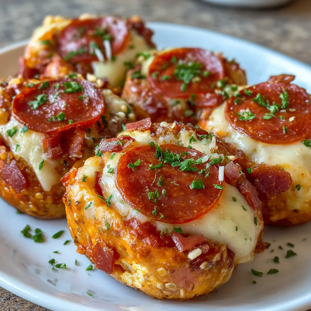 High Protein Pepperoni Pizza Rolls