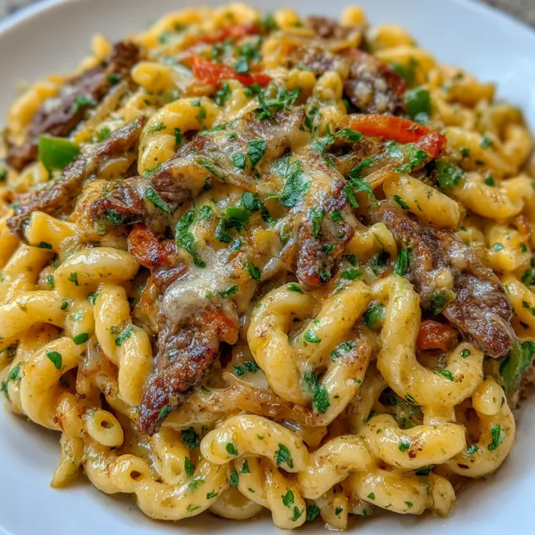 High-Protein Philly Cheesesteak Mac