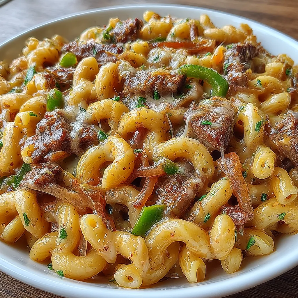 High-Protein Philly Cheesesteak Mac