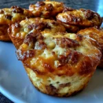 High Protein Sausage Pancake Muffins
