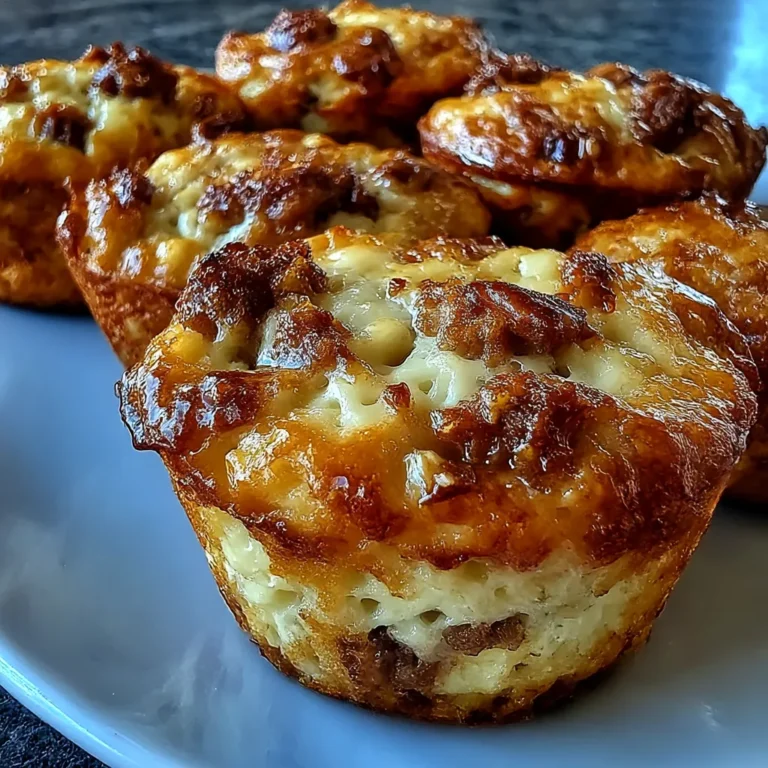High Protein Sausage Pancake Muffins