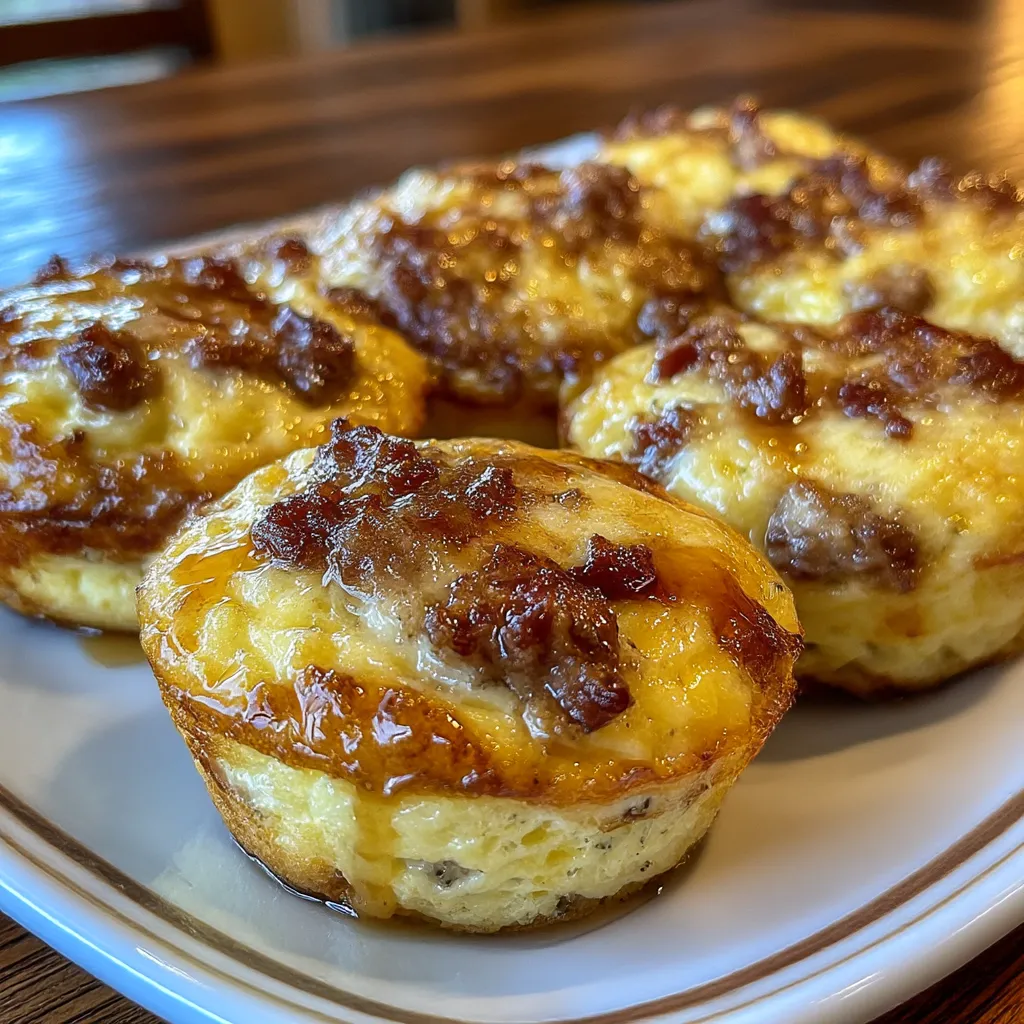 High Protein Sausage Pancake Muffins