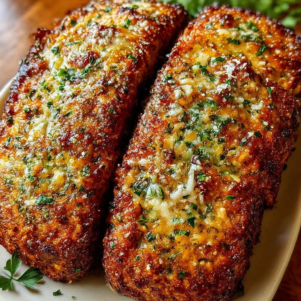 Juicy Garlic Parmesan Chicken Meatloaf