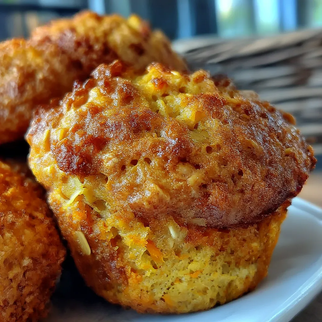 One-Bowl Carrot Oatmeal Muffins are 5 easy moist nutritious