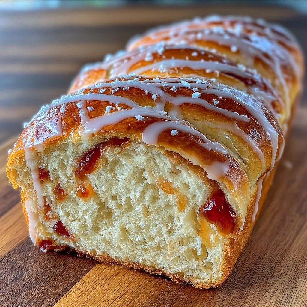Raspberry Swirl Brioche Loaf