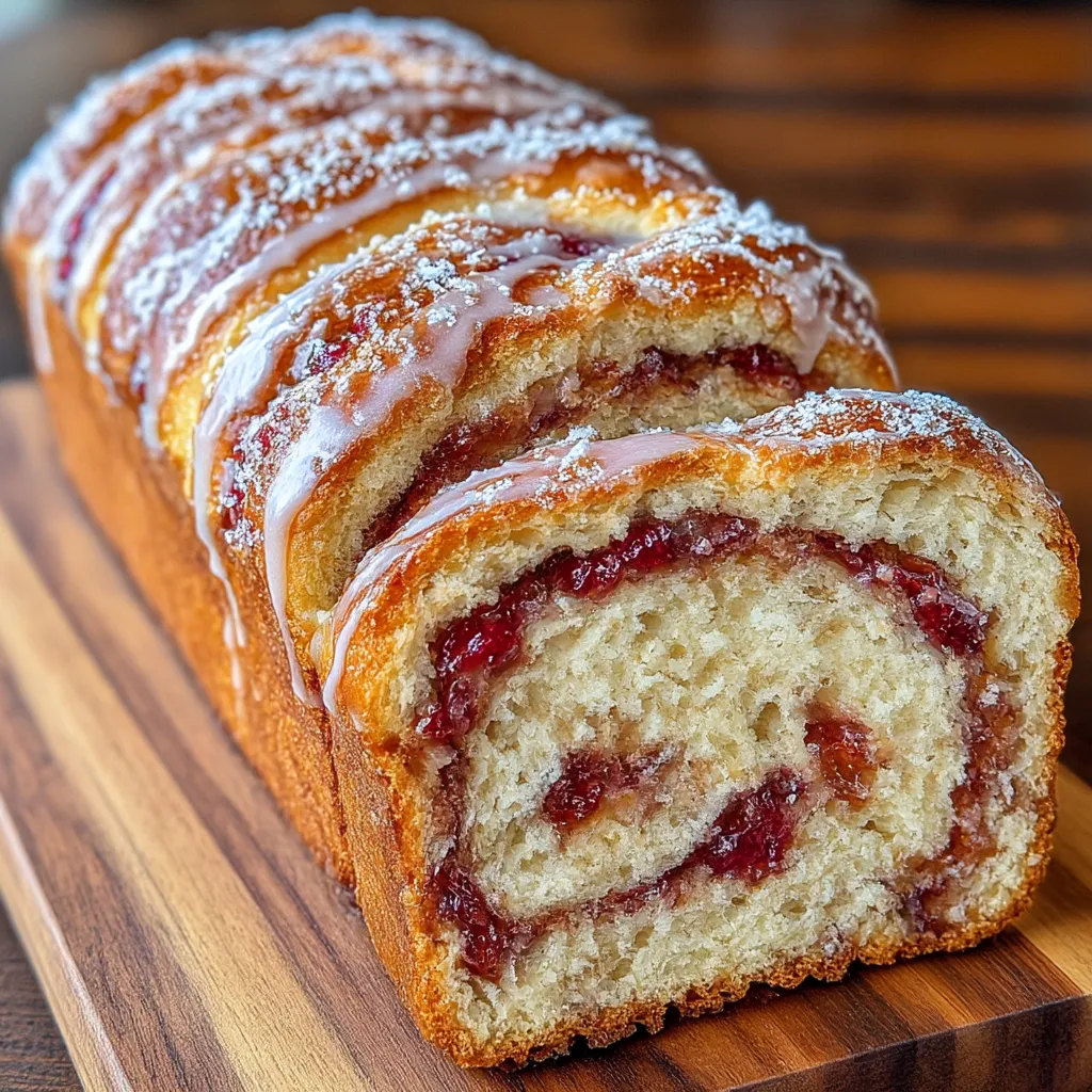 Raspberry Swirl Brioche Loaf