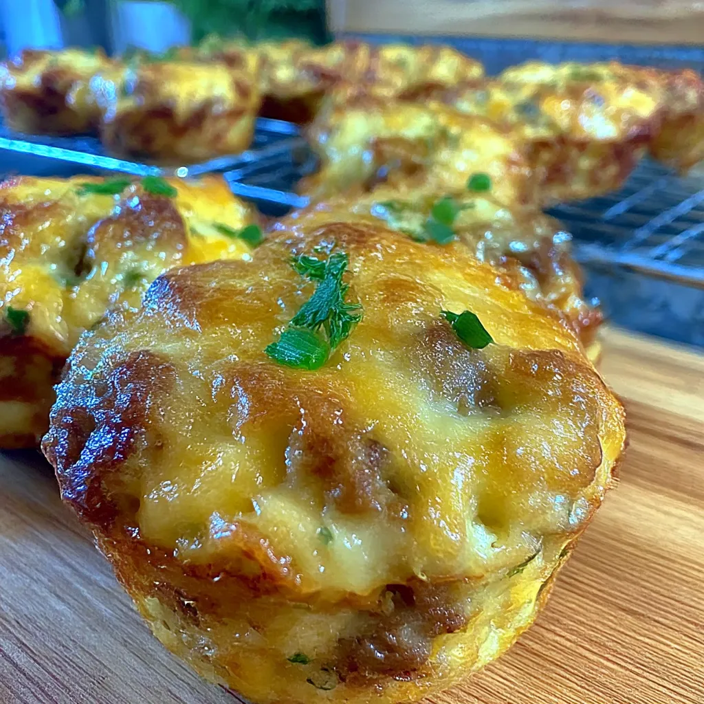 Sausage and Cheddar Breakfast Bites